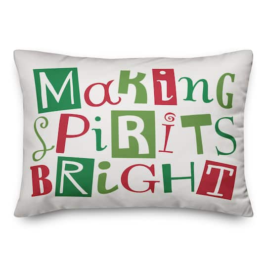 Designs Direct Making Spirits Bright 14x20 Throw Pillow